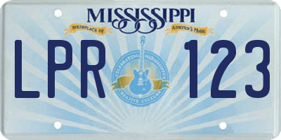 MS license plate LPR123