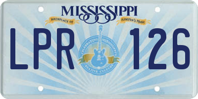 MS license plate LPR126