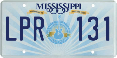 MS license plate LPR131