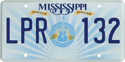 MS license plate LPR132