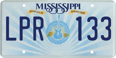 MS license plate LPR133