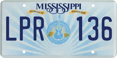 MS license plate LPR136