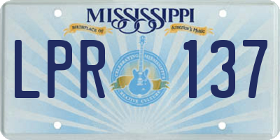 MS license plate LPR137