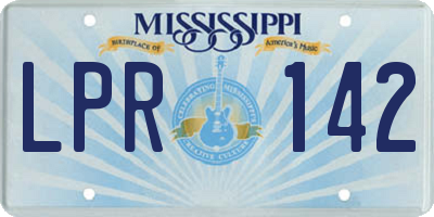 MS license plate LPR142