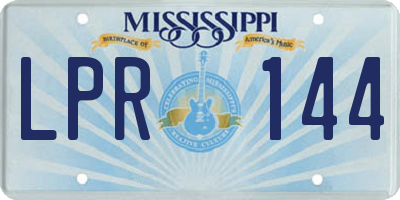 MS license plate LPR144