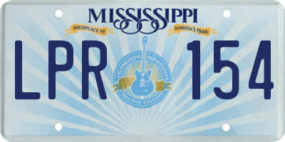 MS license plate LPR154
