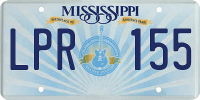 MS license plate LPR155