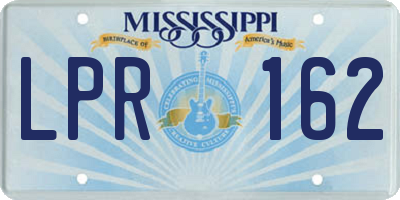 MS license plate LPR162