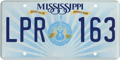 MS license plate LPR163