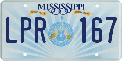MS license plate LPR167