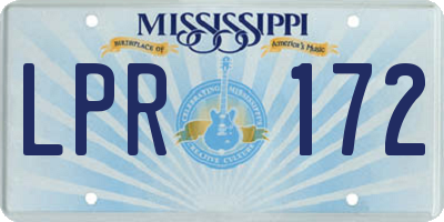 MS license plate LPR172