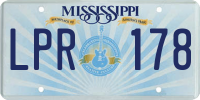MS license plate LPR178