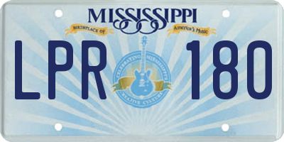 MS license plate LPR180