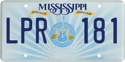 MS license plate LPR181