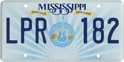 MS license plate LPR182