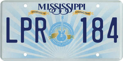 MS license plate LPR184