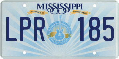 MS license plate LPR185