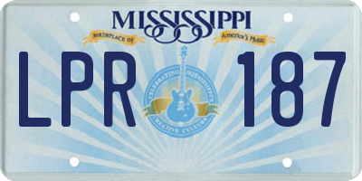MS license plate LPR187