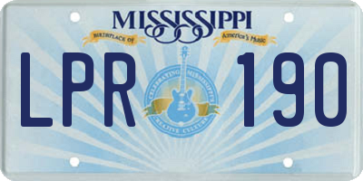 MS license plate LPR190