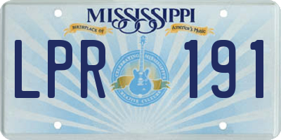 MS license plate LPR191