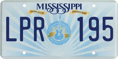 MS license plate LPR195