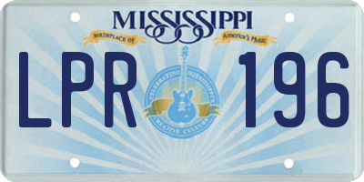MS license plate LPR196