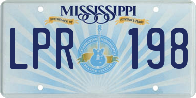 MS license plate LPR198