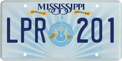 MS license plate LPR201