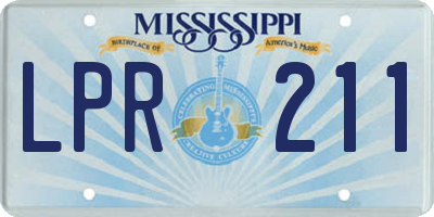 MS license plate LPR211