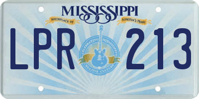 MS license plate LPR213