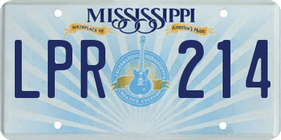MS license plate LPR214