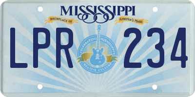 MS license plate LPR234