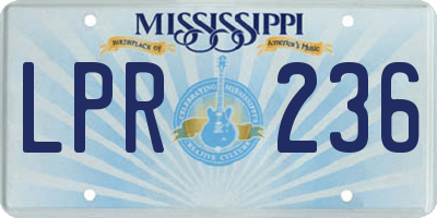 MS license plate LPR236