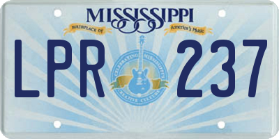 MS license plate LPR237
