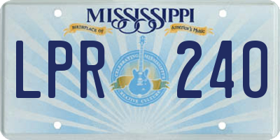 MS license plate LPR240