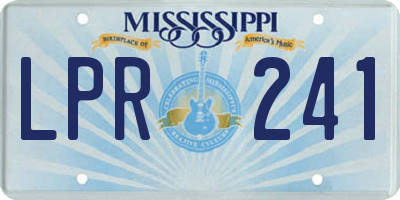 MS license plate LPR241