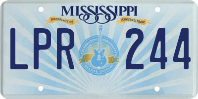 MS license plate LPR244