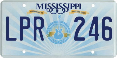 MS license plate LPR246