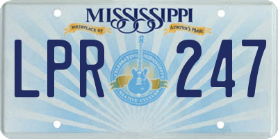 MS license plate LPR247