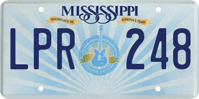 MS license plate LPR248