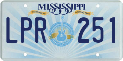MS license plate LPR251