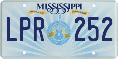 MS license plate LPR252