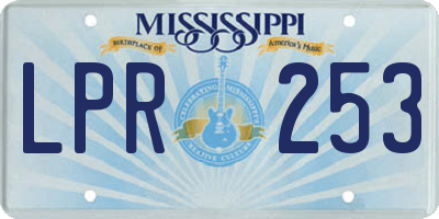 MS license plate LPR253