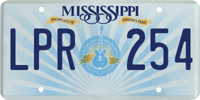 MS license plate LPR254
