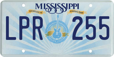 MS license plate LPR255