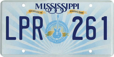 MS license plate LPR261