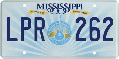 MS license plate LPR262