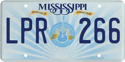 MS license plate LPR266