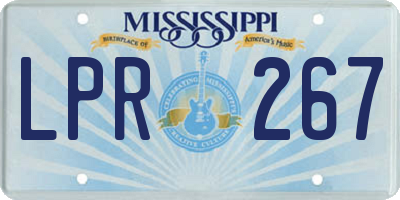 MS license plate LPR267