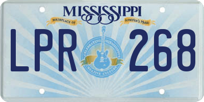 MS license plate LPR268